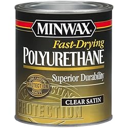 Minwax 230104444 Fast Drying Polyurethane Satin, 1/2 pint