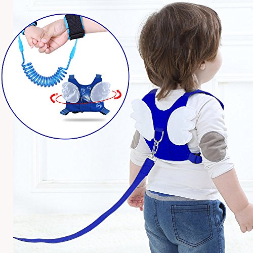 (2 kit)Anti Lost Wrist Link 2 meters Wrist Leash for Kids & Toddlers Child Safety Wristband (Blue)