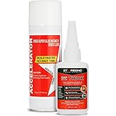 Starbond 2 oz. Thick CA Glue with 6 oz. Aerosol Activator Bundle (Premium Cyanoacrylate Super Glue) for Mitre Joint Bonding, 