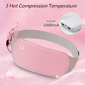 Portable Electric Heating Pad for Cramps,Menstrual Heating pad,Lower Back Pain Relief USB Infrared Warming Waist Belt,3 Temperature Settings with Auto Shut Off