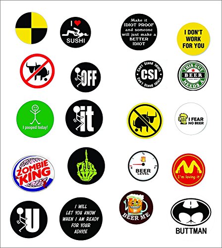 Buy 20 pcs Adult Funny Crazy Humor Stickers for Hardhat, Car, Truck ...