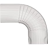 VYH Downspout Gutter Elbows 2x3-90 Degree,（Style B“Side Elbows”）(90 Degree, 2x3, Low Gloss White) 2x3 Gutter Elbow, Downspout