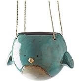 Bluebird Hanging Planter Pot - Ceramic - 7" Diameter