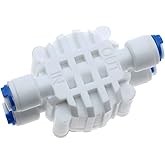 1/4" Tube 4 Way Port Auto Shut Off Valve Quick-Connect Water Systems 1/4" Automatic Shut Off Valve for RO Reverse Osmosis Wat