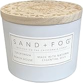 Sand + Fog Scented Candle - California Beach House – Additional Scents and Sizes – 100% Cotton Lead-Free Wick - Luxury Air Fr