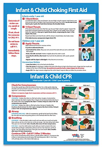 Buy Infant and Child CPR Steps and Choking First Aid - 12 in x 18 in ...