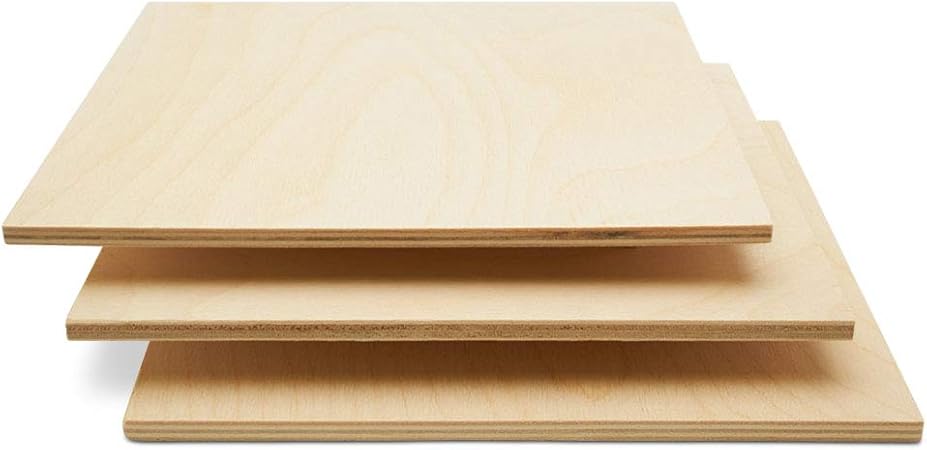 Amazon Com Baltic Birch Plywood 6 Mm 1 4 X 12 X 12 Inch Craft Wood Box Of 100 B Grade Baltic Birch Sheets Perfect For Laser Cnc Cutting And Wood Burning By Woodpeckers