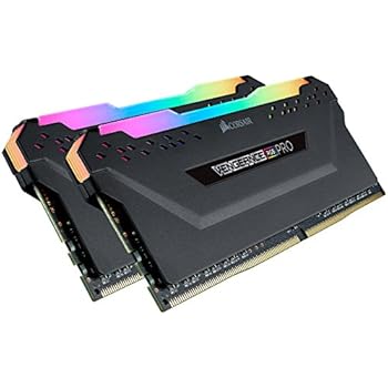 Corsair CMW32GX4M2C3200C16 Vengeance RGB PRO 32GB (2x16GB) DDR4 3200 (PC4-25600) C16 Desktop Memory Black