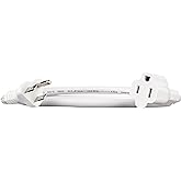 Amazon Basics Power Extension Cord, 3 Feet, 13 Amps, 125V, White