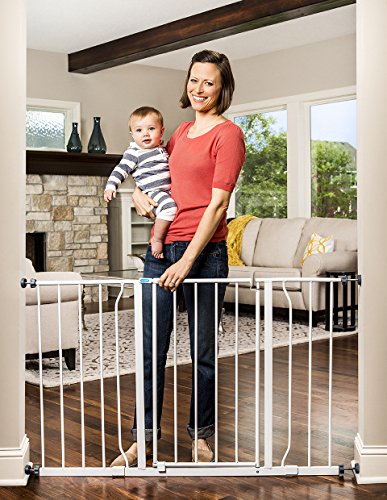 Regalo Easy Open 47-Inch Super Wide Walk Thru Baby Gate, Bonus Kit, Includes 4-Inch and 12-Inch Extension Kit, 4 Pack…