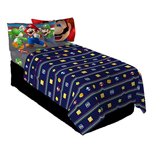 Nintendo Super Mario Trifecta Fun Sheet Set Twin