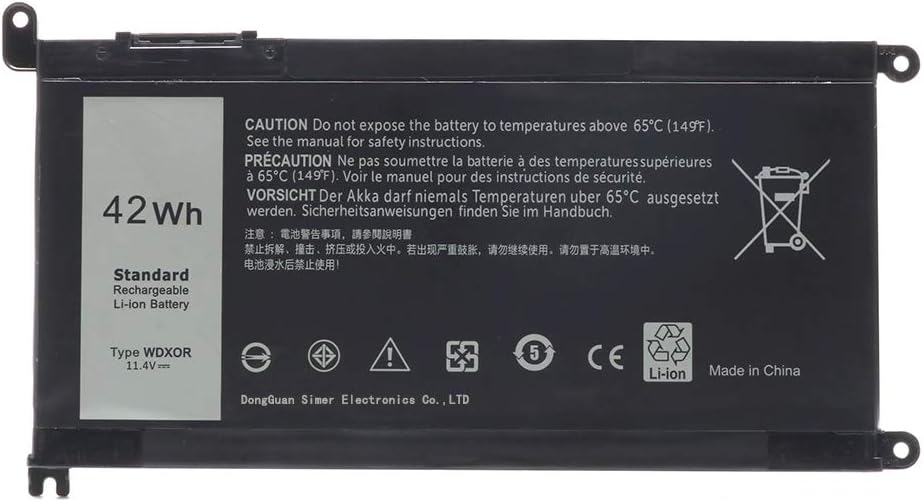 New WDX0R Notebook Battery for dell Inspiron 15 5565 5567 5568 5578 7560 7570 7579 7569 13 5368 5378 7368 7378 17 5765 5767 5770 Series;fit dell 3CRH3 T2JX4 FC92N CYMGM Laptop