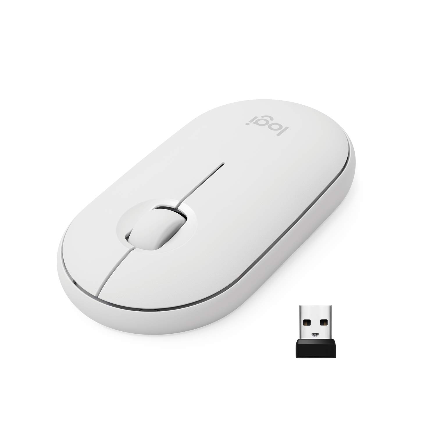 Amazon In Buy Logitech Pebble M350 Wireless Mouse With Bluetooth Or Usb Silent Slim Computer Mouse With Quiet Click For Laptop Notebook Pc And Mac Off White Online At Low Prices