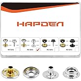 HAPDEN 160 pcs snap Buttons,snap Fasteners kit 15mm Stainless Steel Snaps Marine Grade Boat Canvas Snaps,3/8" Socket Metal Sn