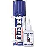 MITREAPEL CA Glue with Activator (0.80 oz - 3.30 fl oz.) - CA Glue for Woodworking - Cyanoacrylate Glue and Activator Spray -