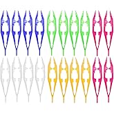 20 Assorted Colors Plastic Tweezers, 4.3Inch Craft Forceps for Beading Projects Craft for Handmade DIY Crafts Jewelry Making 