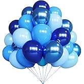 Blue Balloon Metallic Blue Balloons, 67pcs 12 Inch Navy Blue Balloons for Birthday Graduation Baby Shower Party Decoration