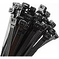 Armpow 18 inch Black Zip Ties Heavy Duty 100 PACK, 200 LBS Ultra Exclusive Strong Plastic Wire Ties, Large Cable Ties Extra L