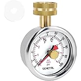 SENCTRL 0-100 psi Water Pressure Gauge Test with Lazy Hand, Lead-Free, 2-1/2" Dial Size, 3/4" Female Garden Hose Thread, IP67