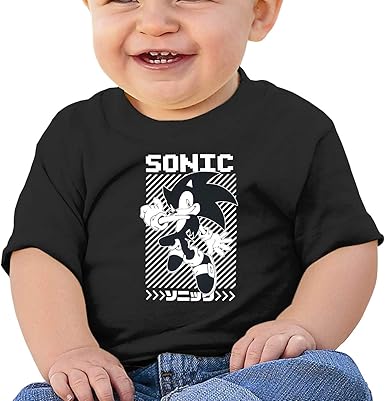 Amazon Com Zrsdfjgiosrj Sonic The Hedgehog Japanese Poster Tee Shirt Baby Short Sleeves Newborn Baby Clothing