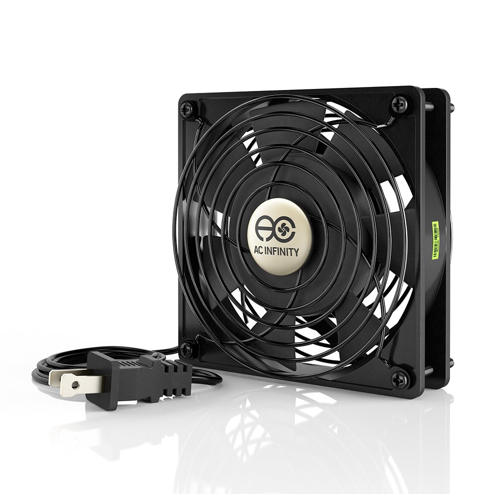 AC Infinity AXIAL 1225, Quiet Muffin Fan, 120V AC 120mm x 25mm Low Speed, for DIY Cooling Ventilation Exhaust Projects