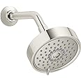 KOHLER 22170-SN Purist Multi-Function Showerhead, Wall-Mount, 3 Spray Settings, 2.5 GPM, Vibrant Polished Nickel