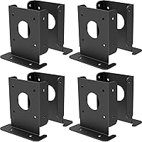 8 pcs Adjustable Wood Fence Pergola Post Base Brackets Fit 4x4 Post, Heavy Duty Black Post Anchor Base Brackets Support for D