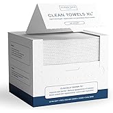 Clean Skin Club Clean Towels XL™, 100% USDA Biobased Face Towel, Disposable Face Towelette, Eczema Association Accepted, Make