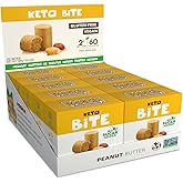 Pasokin Keto Bite Peanut Butter – Healthy Snacks with Zero Sugar Added I Low Carb Gluten-Free, Vegan, Plant-Based Protein, Da