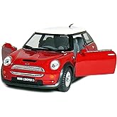 KiNSMART Mini Cooper S 5inch 1:28Scale Die Cast Metal Model Toy Cars Red