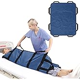 NIHAO Multipurpose Positioning Bed Pad with Reinforced Handles 48" x 40" Bed Transfer Sheet Patient Lifting Mat for Turning, 