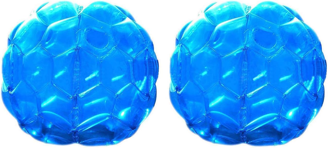 GoBroBrand Bubble Bumper Balls 2 pack of Inflatable Buddy hamster Bbop Ball set - Used also as Giga Sumo Wearable human zorb soccer Suits for outdoor play. Size: 36" For Kids & Adults of all ages