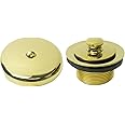 Simpatico 34861P Lift And Turn Tub Strainer Kit With Single Hole Overflow Plate And Screw With 1-1/2" Bushing, Polished Brass