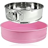 2 Pcs Springform Pan Protector Cheesecake Pan, 9 Inch Springform Pan - Nonstick Leakproof 304 Stainless Steel Springform Cake