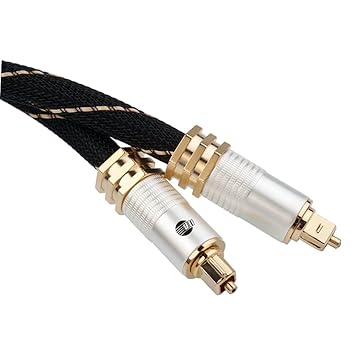 Jib Digital Glass Digital de cable, 8 mm Toslink S/PDIF Jack 1 m