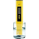 PH Meter for Water Hydroponics Digital PH Tester Pen 0.01 High Accuracy Pocket Size with 0-14 PH Measurement Range for Househ