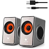 OROW Computer Speakers,Laptop Speakers USB Powered,Desktop Speakers for PC with Volume Control (Silver)