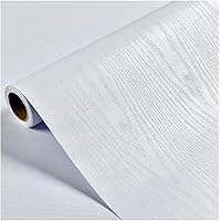 White Wood Contact Paper 15.7"x118" Peel and Stick Wallpaper, White Wood Wallpaper Self-Adhesive and Removable Decorative Con