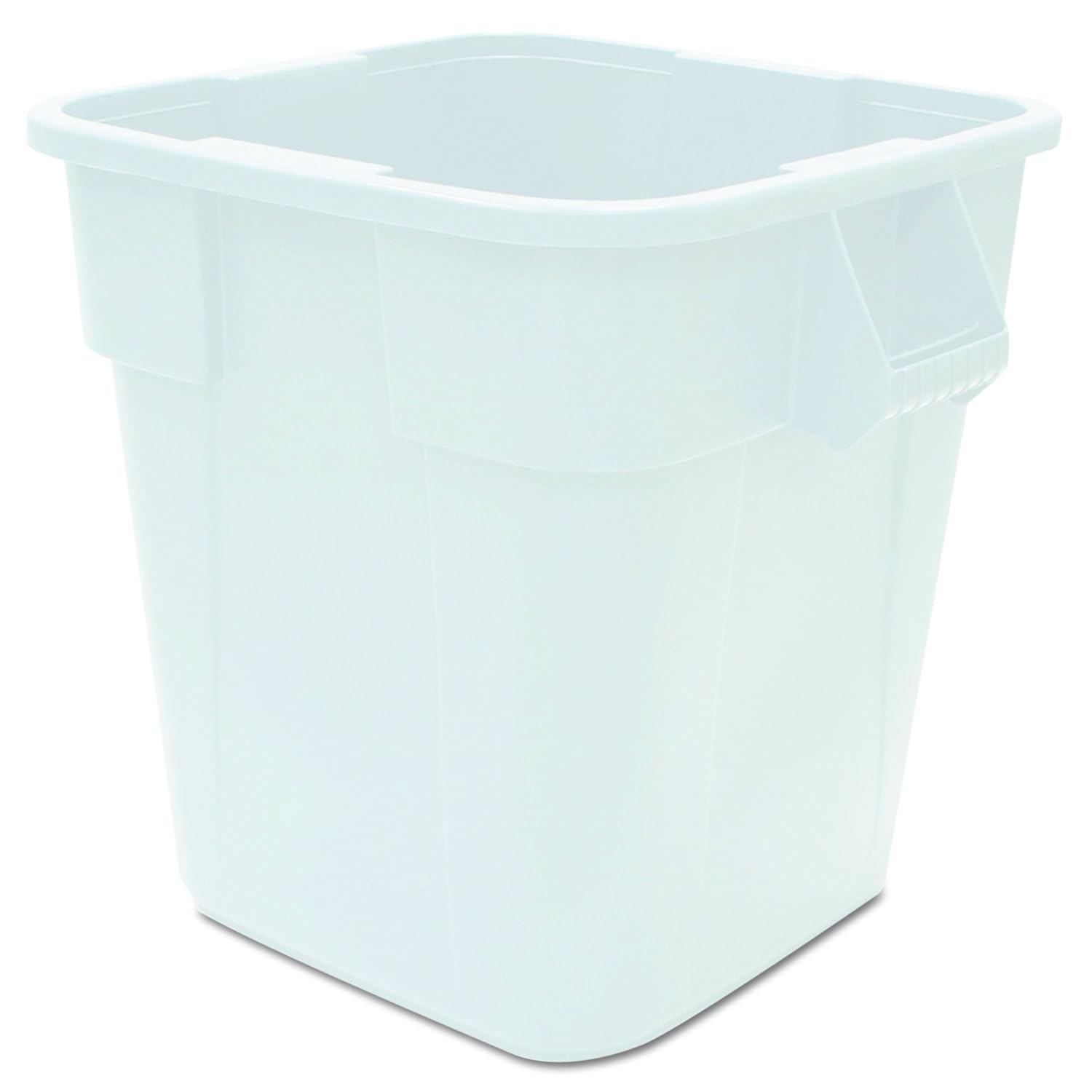 Rubbermaid Commercial 3536WHI Brute Container, Square, Polyethylene, 40 gal, White, (Case of 4)