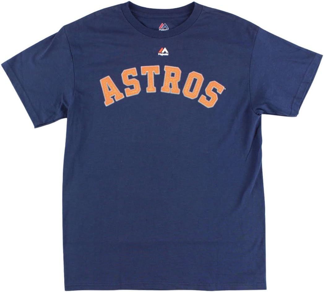 Majestic Jose Altuve Houston Astros Navy Jersey Name and Number T-Shirt ...