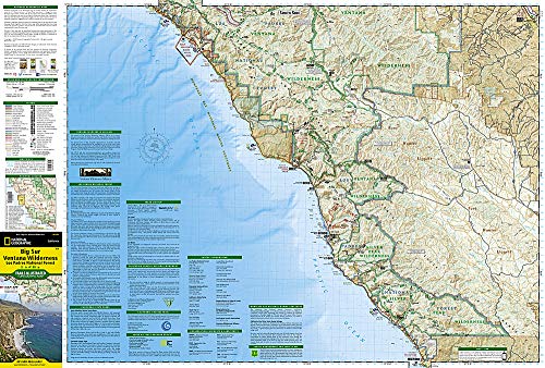 Big Sur, Ventana Wilderness Map [Los Padres National Forest] (National ...