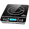 Duxtop Portable Induction Cooktop Burner, Induction Hot Plate with LCD Sensor Touch 1800 Watts, Silver 9600LS/BT-200DZ