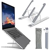 Laptop Stand for Desk Portable Laptop Holder Bed Metals&ABS Stable Riser for Laptops&Tablets 6-Levels Angles Adjustable Heigh