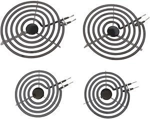 Kitchen Basics 101: 4 Piece Set MP22YA Electric Range Burner Surface Element (2) MP15YA 6", (2) MP21YA 8"