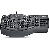 Perixx Periboard-512 Ergonomic Split Keyboard - Natural Ergonomic Design - Black - Bulky Size 19.09"x9.29"x1.73", US English 