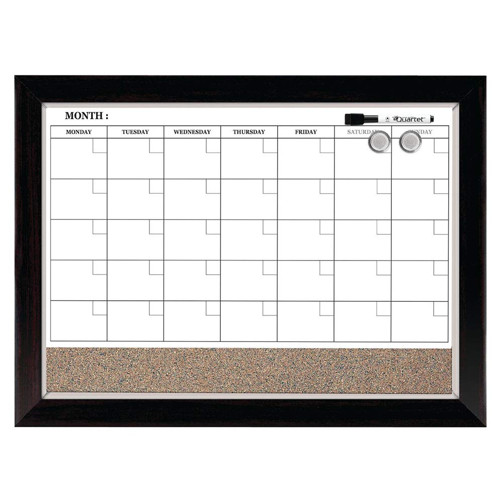 Quartet Combination Whiteboard Calendar & Corkboard, 17" x 23