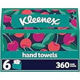 Kleenex Disposable Paper Hand Towels, 6 Boxes, 60 Tissues per Box (360 Total Tissues), Packaging May Vary