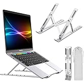 Laptop Stand Kamoon Portable Adjustable Tablet Computer Stand Aluminum Alloy Folding Laptop Stand Compatible MacBook Air Pro,