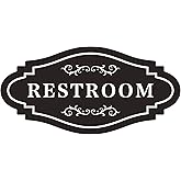 Restroom Sign,restroom signs for business,restroom sign for home,unisex bathroom sign or Bathroom signs for door, 4 x 8 inch-