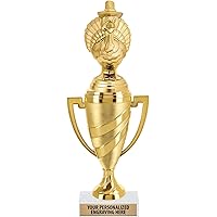 Crown Awards Turkey Trophy, 10" Gold Cup Thanksgiving Turkey Trophies with Engraving Included